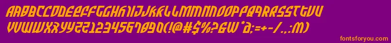 Zoneriderexpandital Font – Orange Fonts on Purple Background