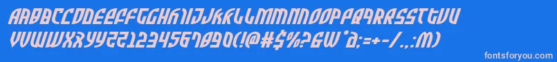 Zoneriderexpandital Font – Pink Fonts on Blue Background