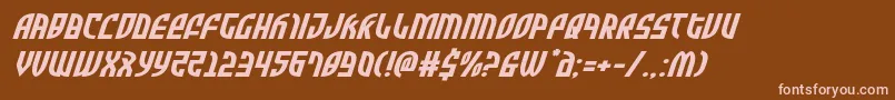 Zoneriderexpandital Font – Pink Fonts on Brown Background