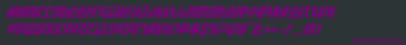 Zoneriderexpandital Font – Purple Fonts on Black Background