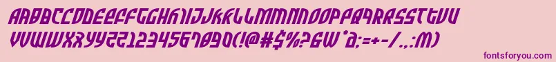 Zoneriderexpandital Font – Purple Fonts on Pink Background