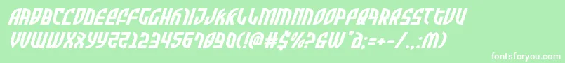 Zoneriderexpandital Font – White Fonts on Green Background