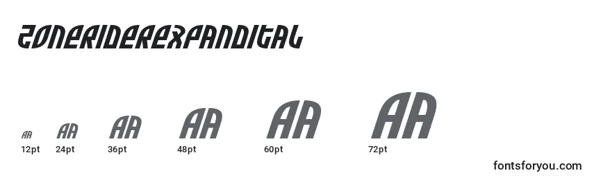 Zoneriderexpandital Font Sizes