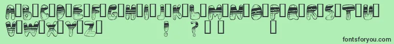 Adrenoch Font – Black Fonts on Green Background