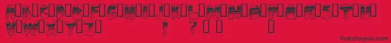 Adrenoch Font – Black Fonts on Red Background