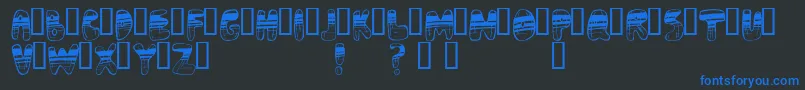 Adrenoch Font – Blue Fonts on Black Background