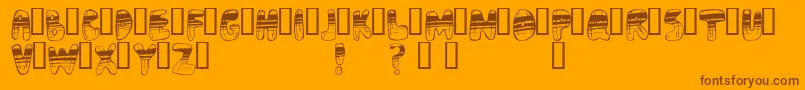 Adrenoch Font – Brown Fonts on Orange Background