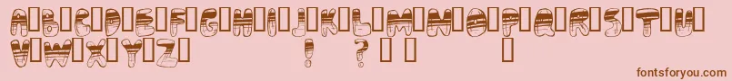Adrenoch Font – Brown Fonts on Pink Background