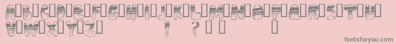 Adrenoch Font – Gray Fonts on Pink Background