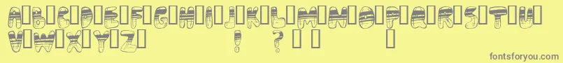 Adrenoch Font – Gray Fonts on Yellow Background