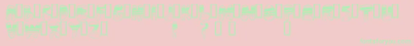 Adrenoch Font – Green Fonts on Pink Background