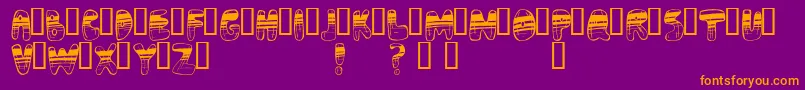 Adrenoch Font – Orange Fonts on Purple Background