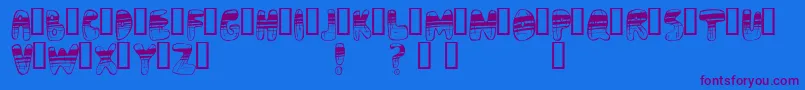 Adrenoch Font – Purple Fonts on Blue Background