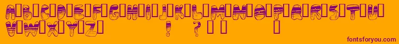 Adrenoch Font – Purple Fonts on Orange Background