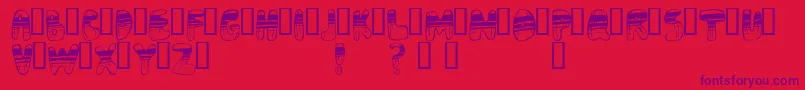 Adrenoch Font – Purple Fonts on Red Background