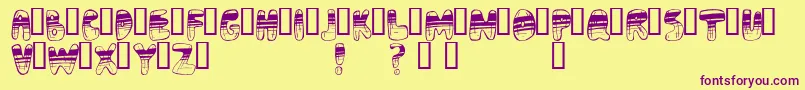 Adrenoch Font – Purple Fonts on Yellow Background