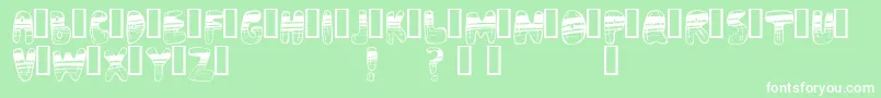 Шрифт Adrenoch – белые шрифты на зелёном фоне