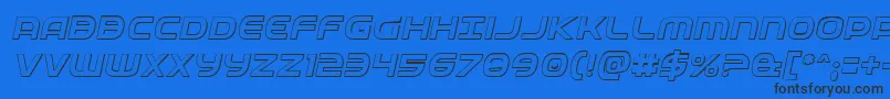 Fedservice3Dital Font – Black Fonts on Blue Background