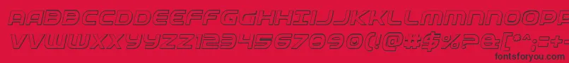 Fedservice3Dital Font – Black Fonts on Red Background