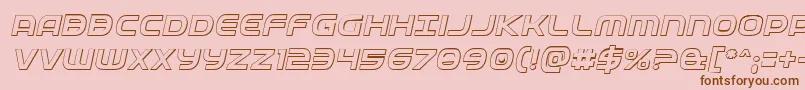 Fedservice3Dital-Schriftart – Braune Schriften auf rosa Hintergrund