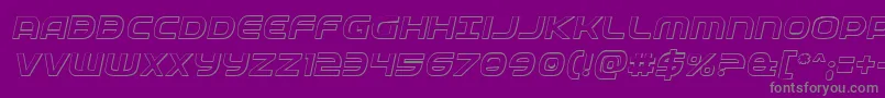 Fedservice3Dital-Schriftart – Graue Schriften auf violettem Hintergrund