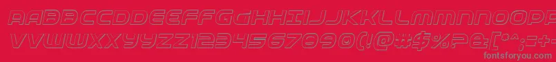 Fedservice3Dital Font – Gray Fonts on Red Background