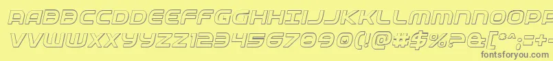 Fedservice3Dital Font – Gray Fonts on Yellow Background