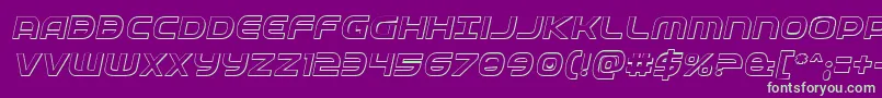 Fedservice3Dital Font – Green Fonts on Purple Background