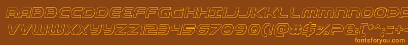 Fedservice3Dital Font – Orange Fonts on Brown Background