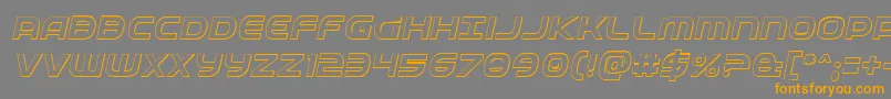 Fedservice3Dital Font – Orange Fonts on Gray Background