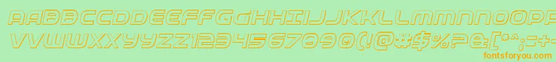 Fedservice3Dital Font – Orange Fonts on Green Background