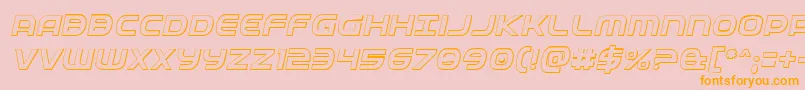 Fedservice3Dital Font – Orange Fonts on Pink Background