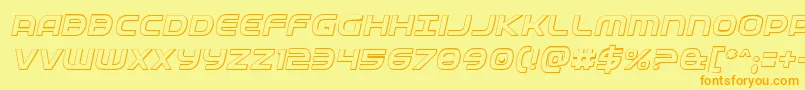 Fedservice3Dital Font – Orange Fonts on Yellow Background