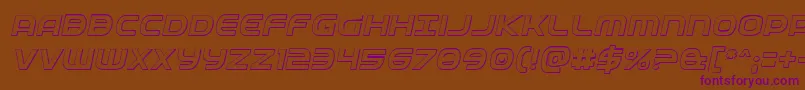 Fedservice3Dital Font – Purple Fonts on Brown Background