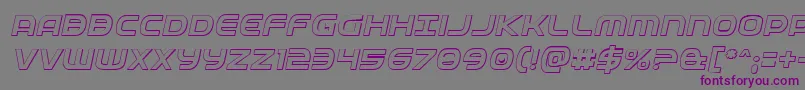 Fedservice3Dital-Schriftart – Violette Schriften auf grauem Hintergrund