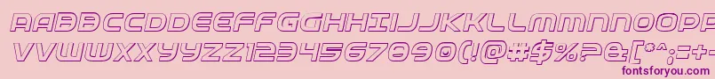 Fedservice3Dital-Schriftart – Violette Schriften auf rosa Hintergrund