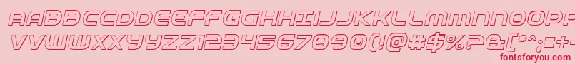 Fedservice3Dital-Schriftart – Rote Schriften auf rosa Hintergrund