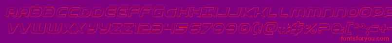 Fedservice3Dital Font – Red Fonts on Purple Background