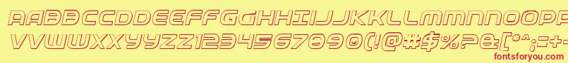 Fedservice3Dital Font – Red Fonts on Yellow Background