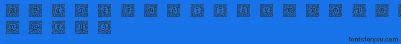 Schmuck Font – Black Fonts on Blue Background