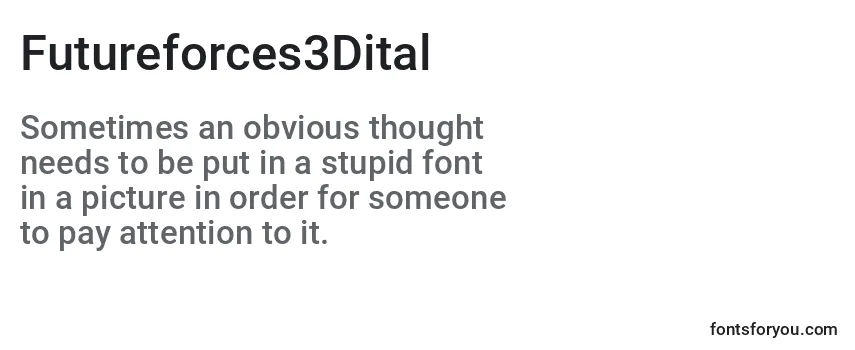 Futureforces3Dital Font