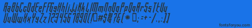 フォントHookedUp101 – 黒い文字の青い背景