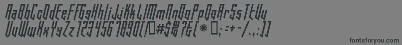 フォントHookedUp101 – 黒い文字の灰色の背景