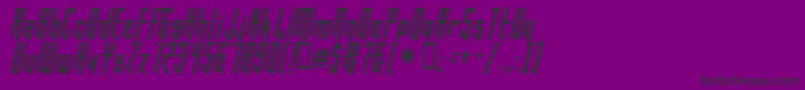 フォントHookedUp101 – 紫の背景に黒い文字