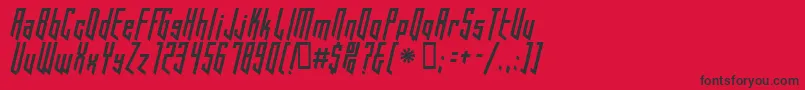 フォントHookedUp101 – 赤い背景に黒い文字