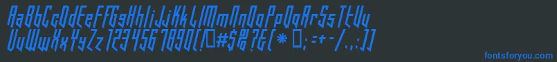 HookedUp101 Font – Blue Fonts on Black Background