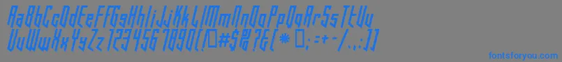 フォントHookedUp101 – 灰色の背景に青い文字