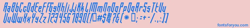 HookedUp101 Font – Blue Fonts on Pink Background