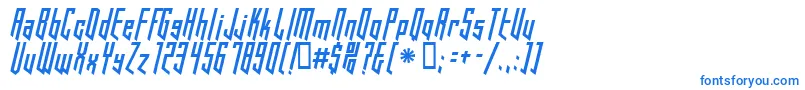 Czcionka HookedUp101 – niebieskie czcionki na białym tle