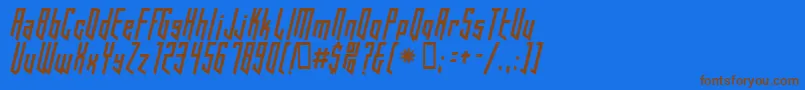 Шрифт HookedUp101 – коричневые шрифты на синем фоне